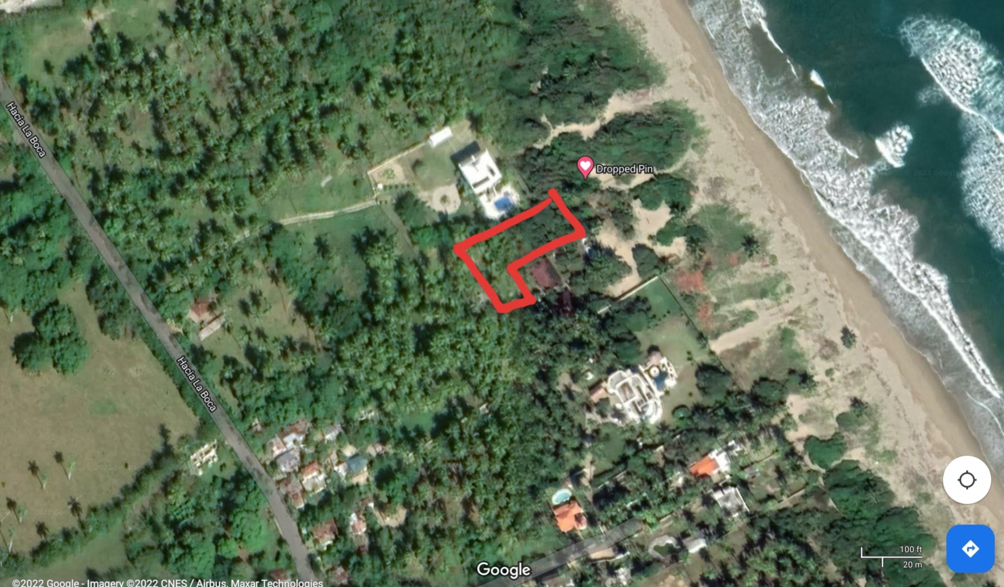 First line! new price! Beachfront land in Las Canas For Sale